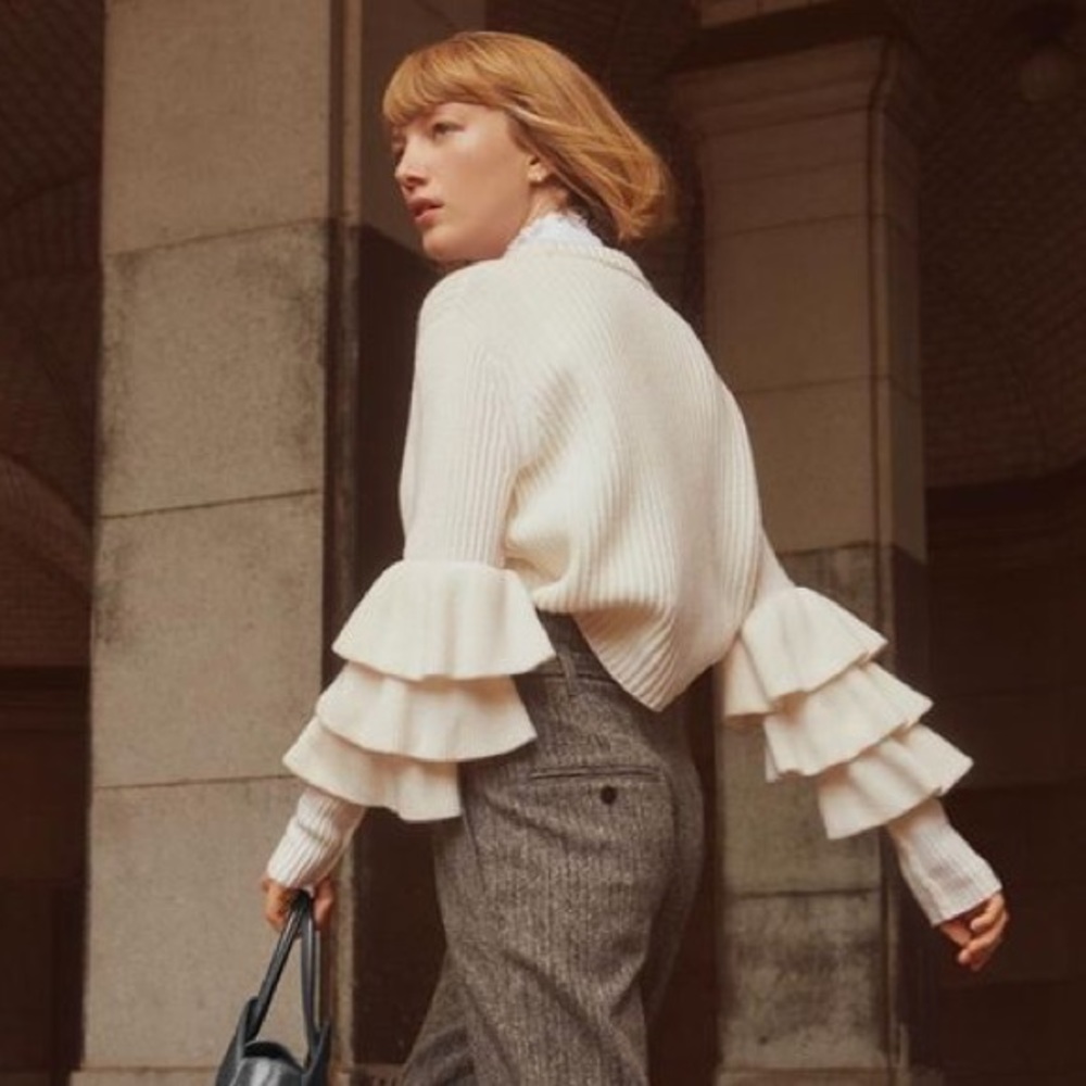 Club Monaco Tiered Sleeve Sweater